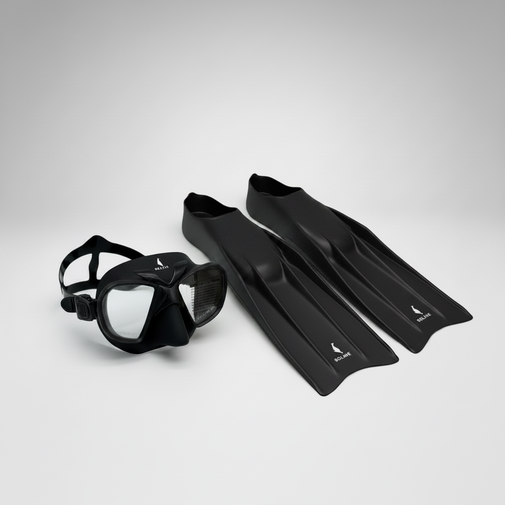 Ultra-low Volume Mask & Silicone Fins Bundle - Black Fins
